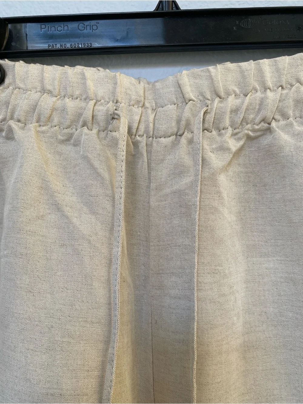 Lightweight Drawstring Linen Blend Pants in Oatmeal